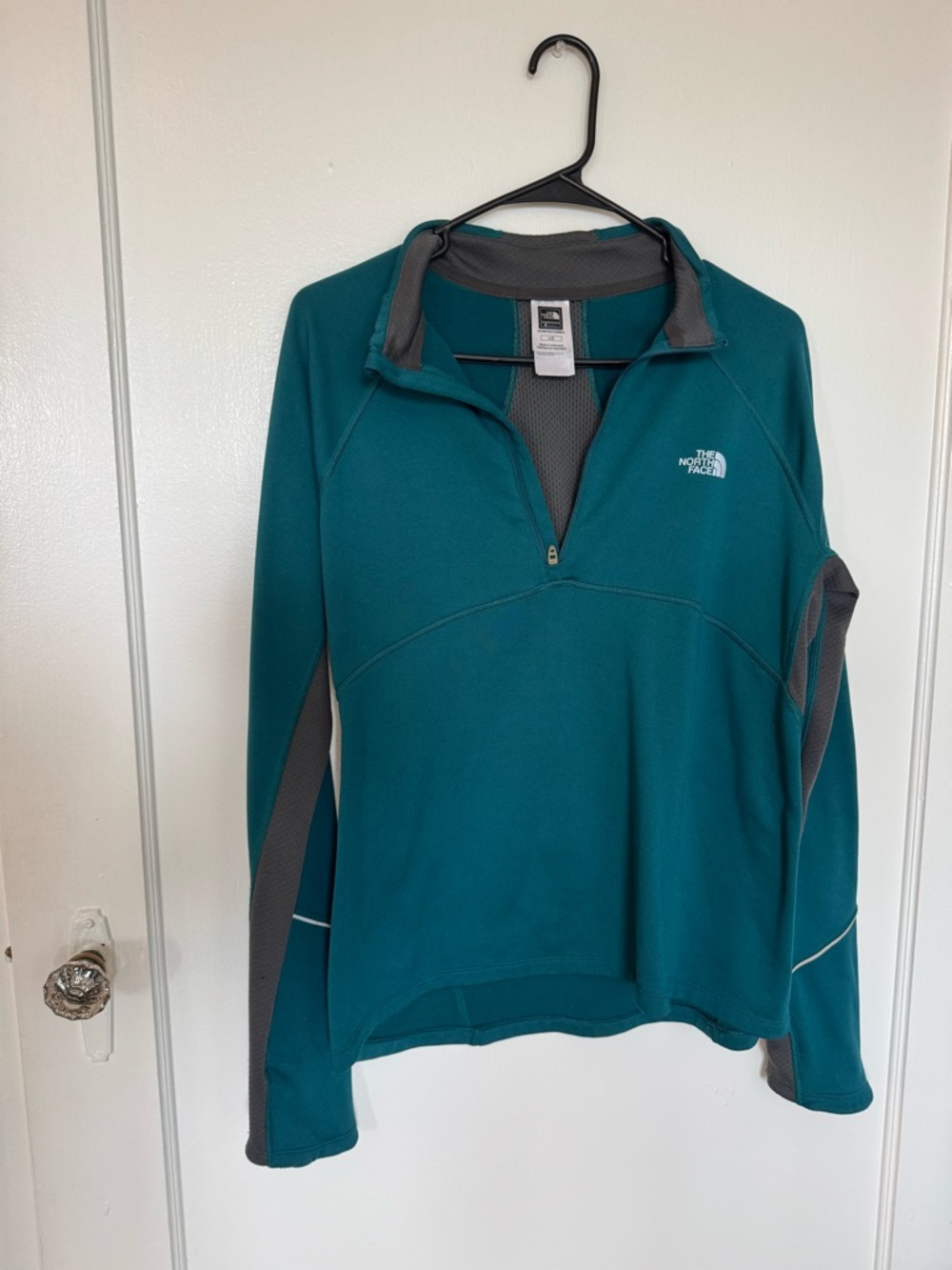 The North Face Teal Half-Zip Fleece Flight Series